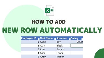 How to Add New Row Automatically in Excel Table