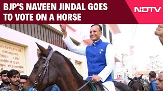 Haryana Elections | BJPs Naveen Jindal Goes To Vote On A Horse: Its Considered Auspicious