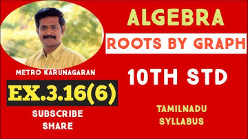 10th Std Maths Ex.3.16(6) Draw tge graph y=x^2-5x-6 and hence solve x^2-5x-14=0
