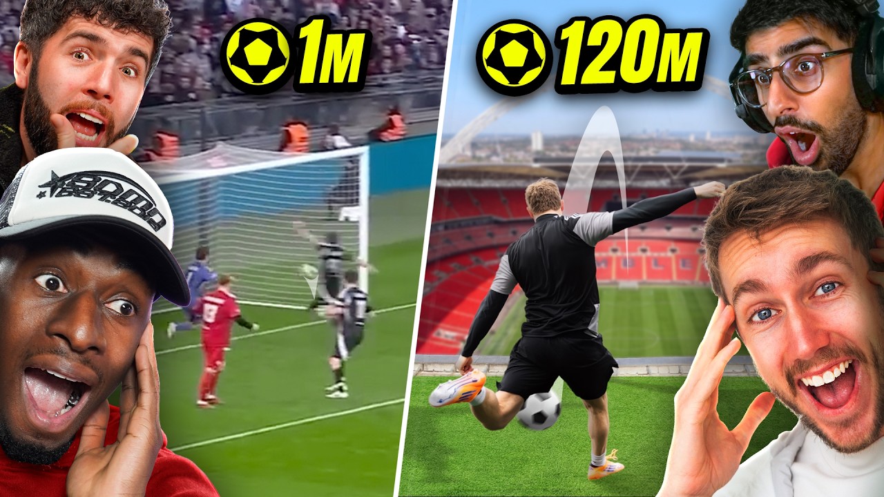 Youtuber Wembley goals but they get increasingly more ridiculous