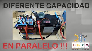 DIY LiFePO4 Comportamiento de baterías de litio de diferente capacidad en paralelo. (50 y 100ah)