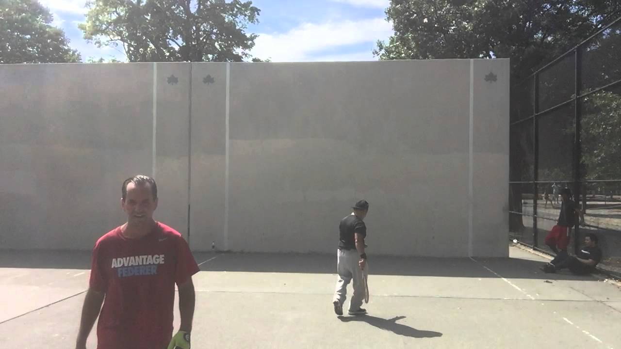 Handball Jose O vs Shorty at Knickerbocker Park,left to Racquet part 2