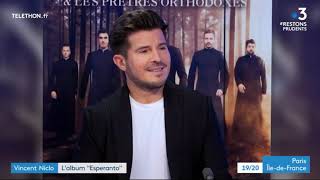 Vincent Niclo au JT du 19/20 sur France 3 Paris Île-de-France - promo album ESPERANTO (04/12/2020)