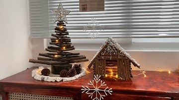 DIY - Christmas decoration -Trang trí Noel- Hướng dẫn làm cây thông Noel, ngôi nhà tuyết, bông tuyết