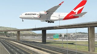 Heaviest A380 Takeoff Too Late & About To Collide With Bridge From San Francisco Int. Airport[Xp 11]