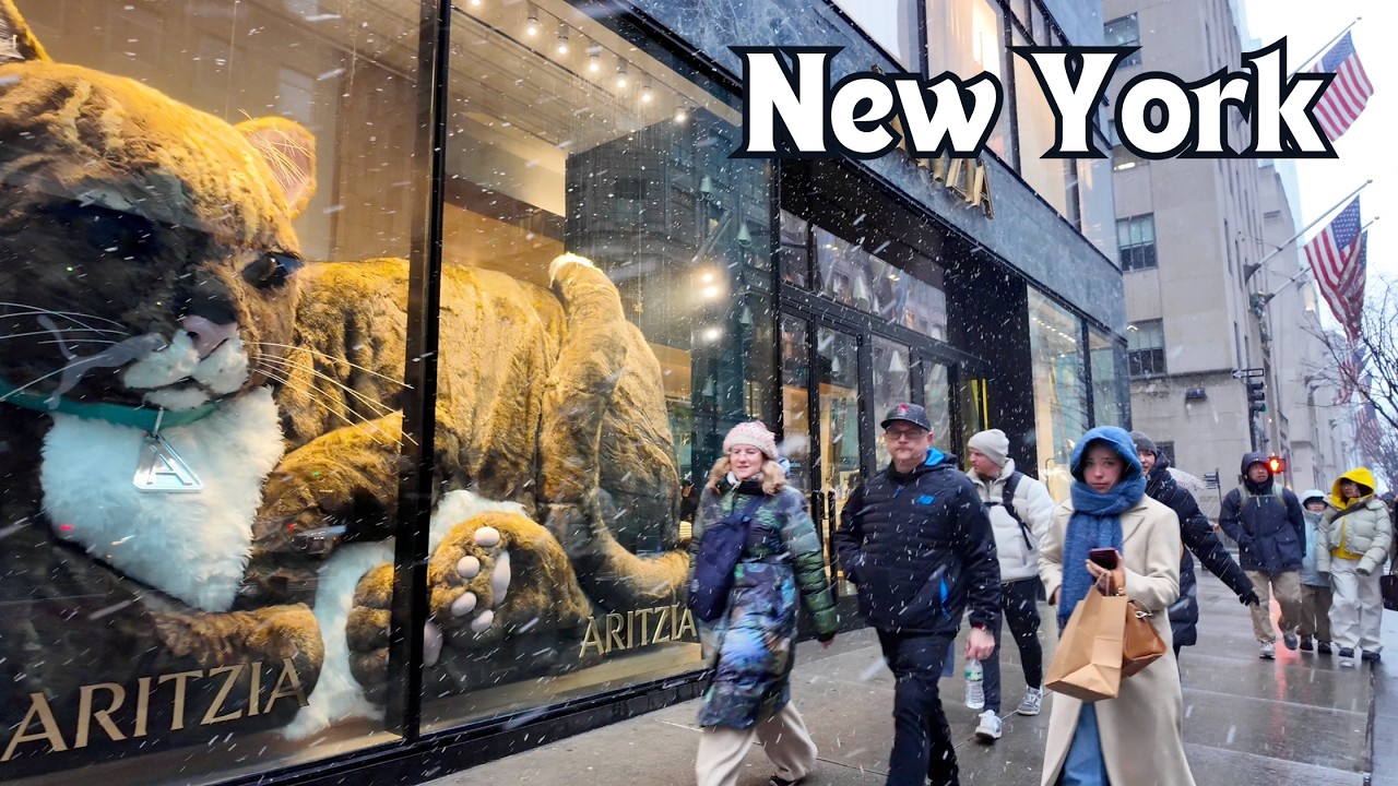 NYC 5th Avenue as the 2026 Blizzard Begins | 4K Snow Walk ❄️