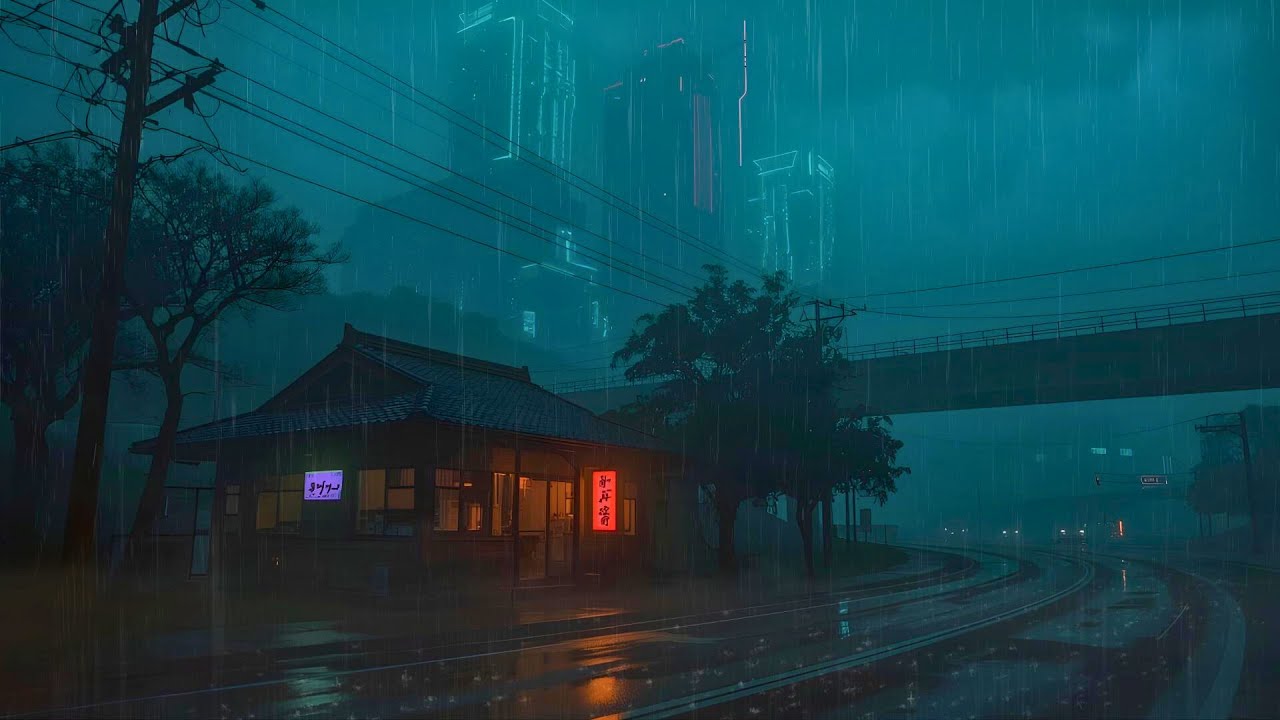 Quiet Rain in Tokyo 🌧️ 90s Nostalgia Lofi for Sleep & Relaxation