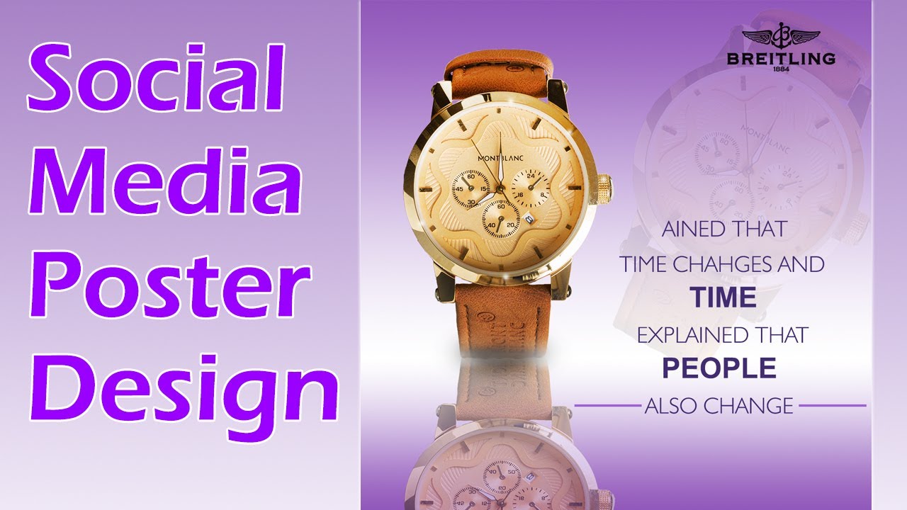 Social Media Poster Design in Photoshop | 