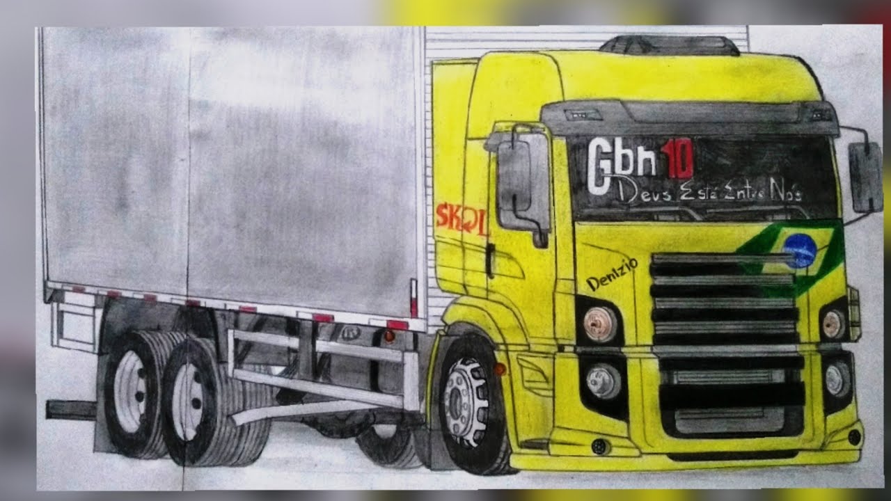 Desenhando Scania P360 arqueada. 