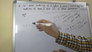 Problem no 6 on Radius ratio from solid State,