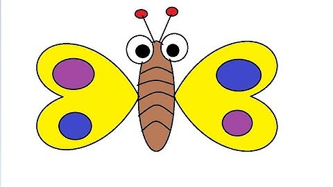 How to Draw butterfly in Ms paint|computer drawing in Ms paint|Ms paint tutorial|Ms paint drawing|