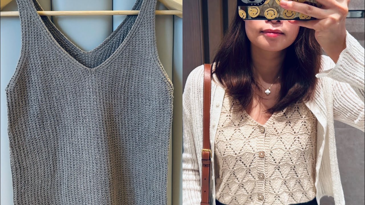 Summer Knit | Knitting Camisole No. 7 | Seaside Tee - YouTube