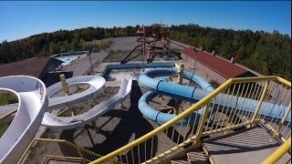 Very cool and kind of scary water park that has not been used for
years. we ran out there at the end when saw cops. more videos on way!