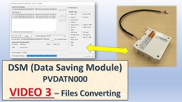 Video 3 - LG PVDATN000 DSM Data Saving Module or Data Logger. Converting recorded files for LGMV