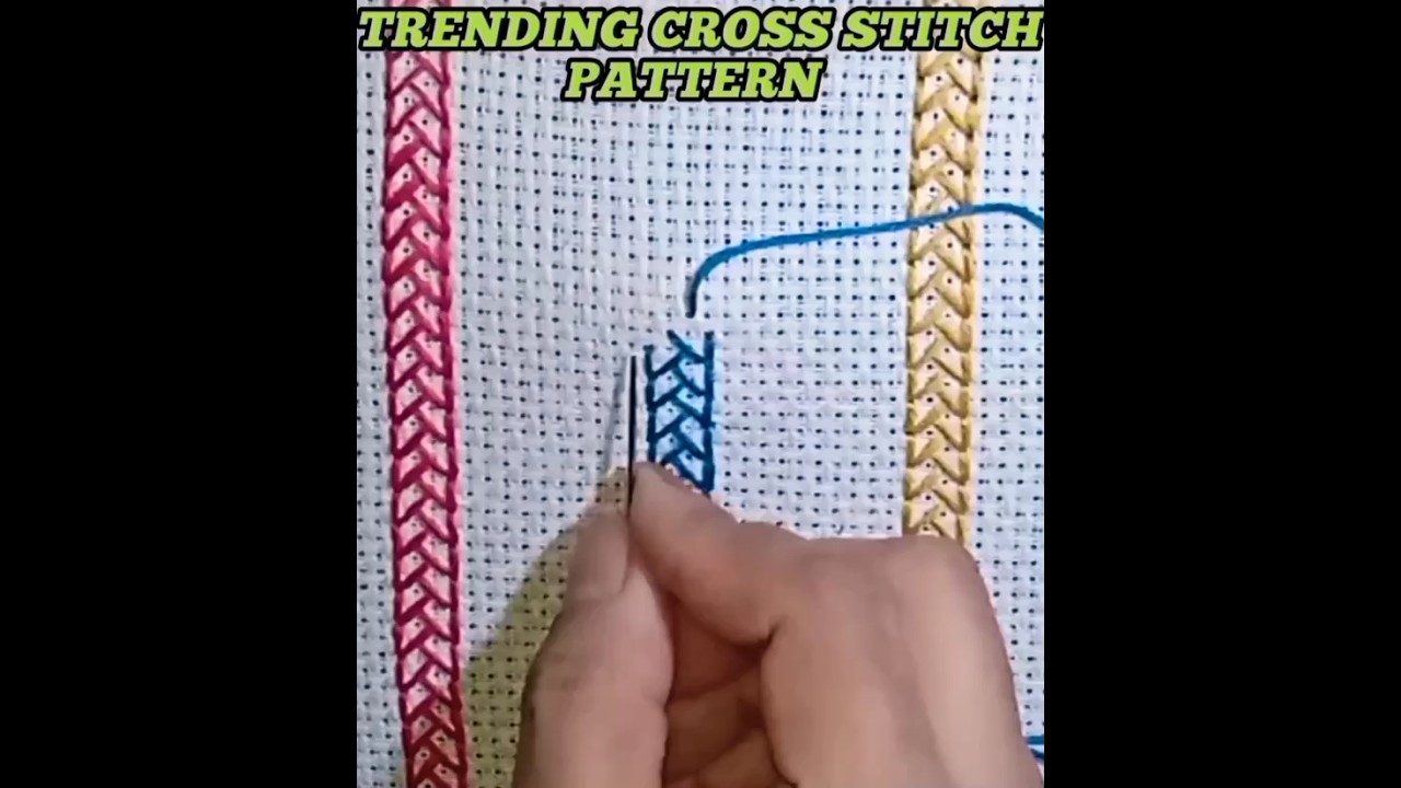 Trending cross stitch design hand embroidery