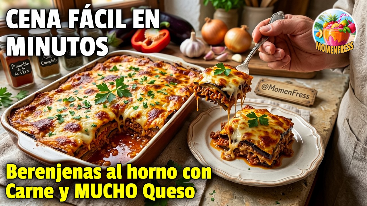 La Auténtica LASAÑA DE BERENJENAS 🔥 (Receta Jugosa SIN PASTA) ¡Gratinado Perfecto!