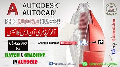 HATCH & GRADIENT in Autocad || AutoCAD 2D tutorial for beginners in URDU and HINDI |#63