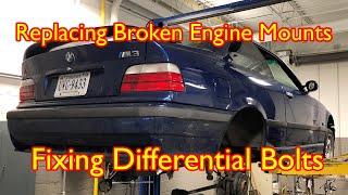 Reviving the Blue M3 - Replacing Engine Mounts & Fixing Diff bolts!