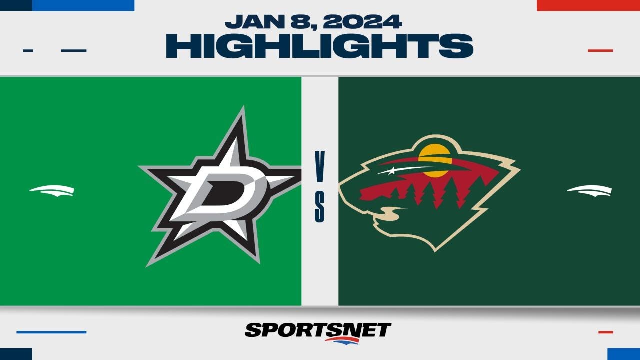 NHL Highlights  Stars vs Wild   January 8 2024