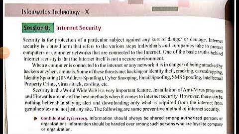 Class 10 - Info. Technology - Unit 2. Web Applications - Session 8 - Part 1