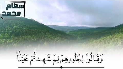 وَقَالُوا لِجُلُودِهِمْ لِمَ شَهِدْتُمْ عَلَيْنَا تلاوة مؤثرة من سورة فصلت القارئ سطام محمد بن جلوي