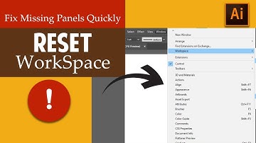 Reset Workspace in Illustrator | Fix Missing Panels Quickly | Adobe illustrator Tutorial