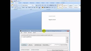 How to remove headers and/or footer from multiple microsoft word documents