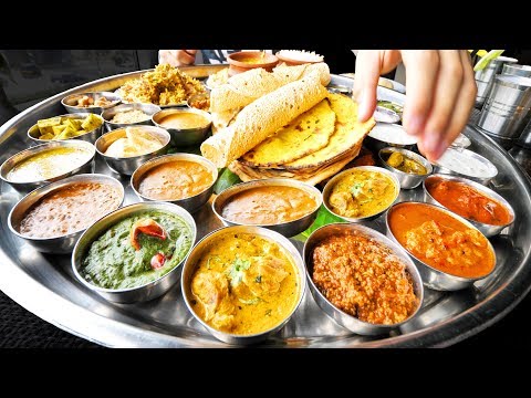 Enter CURRY HEAVEN - Mumbai's BIGGEST Thali (38 Items) + BEST Indian Street Food in Mumbai, Ind