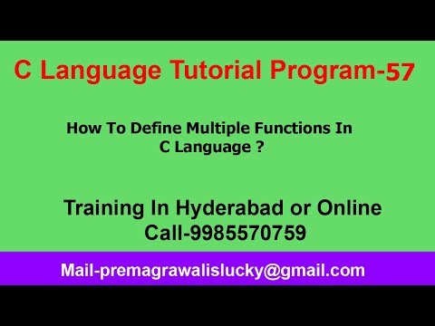 How To Define Multiple Functions In C Language | Program-57 |Functions in c programming