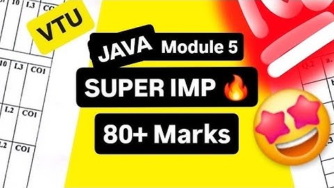 OOPS with JAVA MODULE 5 SUPER IMPORTANT💯🤩| BCS306A MODEL PAPER SOLUTIONS + PASSING PACKAGE #vtu #cse