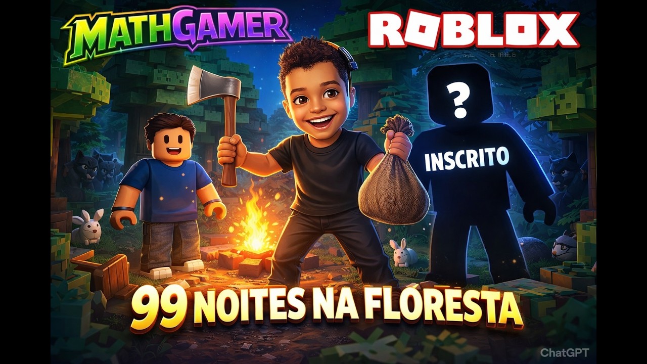 AJUDAMOS UM INSCRITO A SOBREVIVER NO 99 NOITES NA FLORESTA… ATÉ ONDE ELE AGUENTOU? 😱🌲 | Roblox