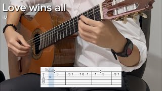 Love wins all by IU (EASY Guitar Tab)