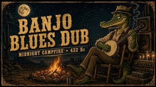 Banjo Blues Dub | Hypnotic Midnight Campfire Sessions | Banjo & Harmonica Downtempo Blues | 432 Hz