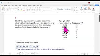 Grouped Frequency Distribution Table