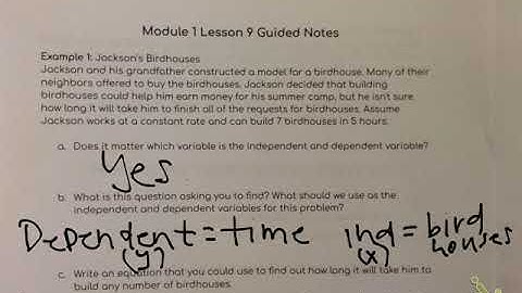 Module 1 Lesson 9 Class Video Part 1