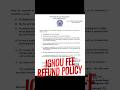 IGNOU Fee Refund Policy 🤔#shortsviral #shortsvideo #ignou #ignouupdates #historyedupoint #history