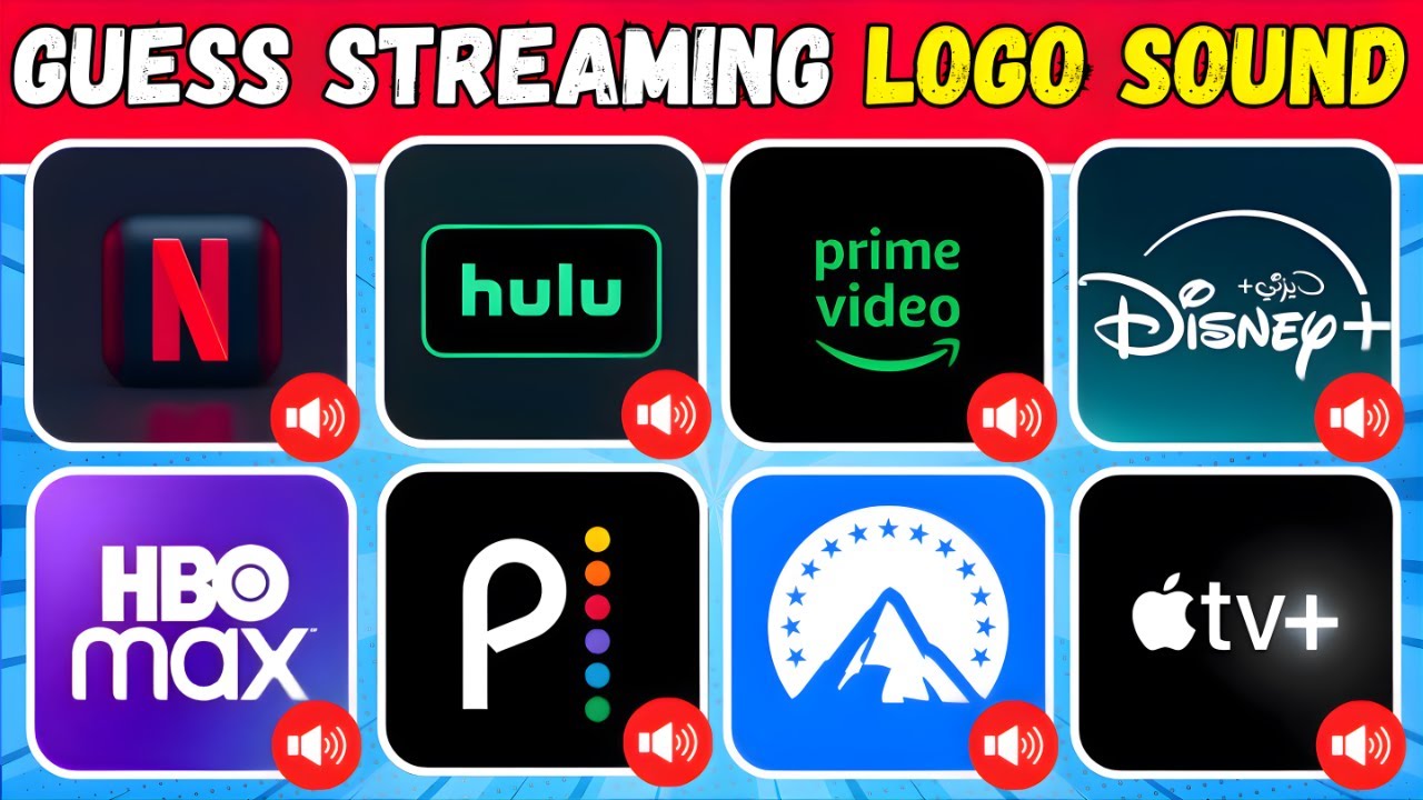 Guess The Streaming Logo Sound #2 🎬🎧 Netflix, Hulu, Disney+, Prime Video | Quiz 2025