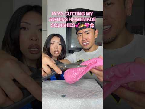 CUTTING MY SISTER’S SQUISHIES
