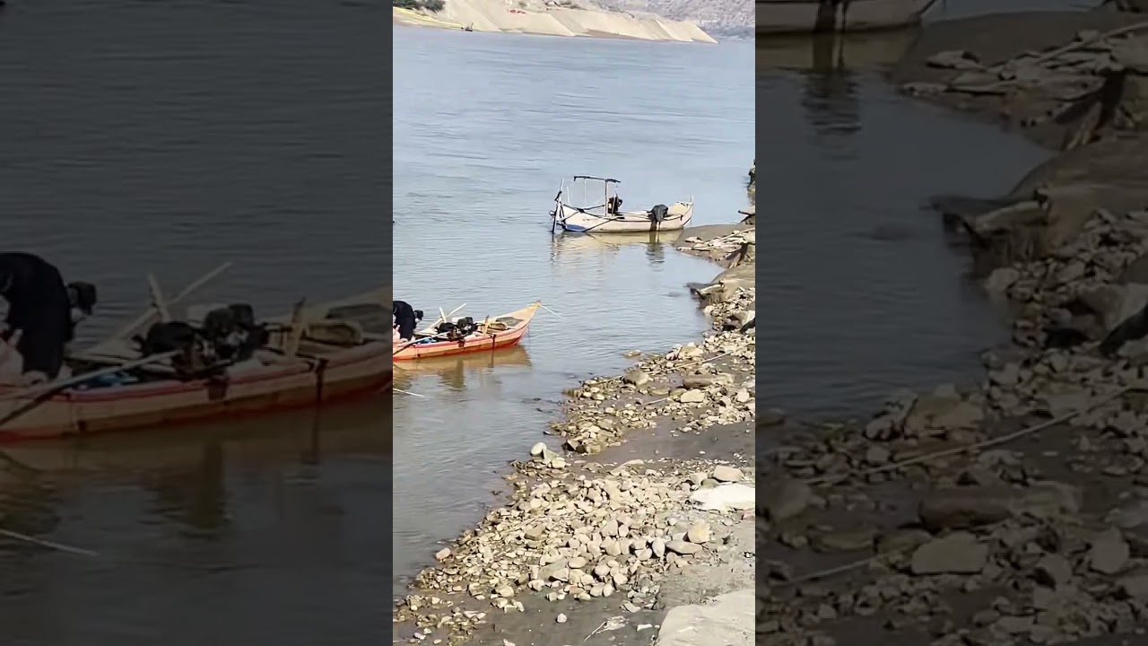 Indus river view on KPK glod mining