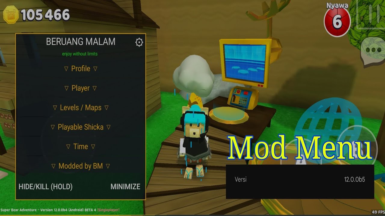 Super Bear Adventure 12.0.0b5 Beta Mod Free Shopping Unlock All skin No Clip