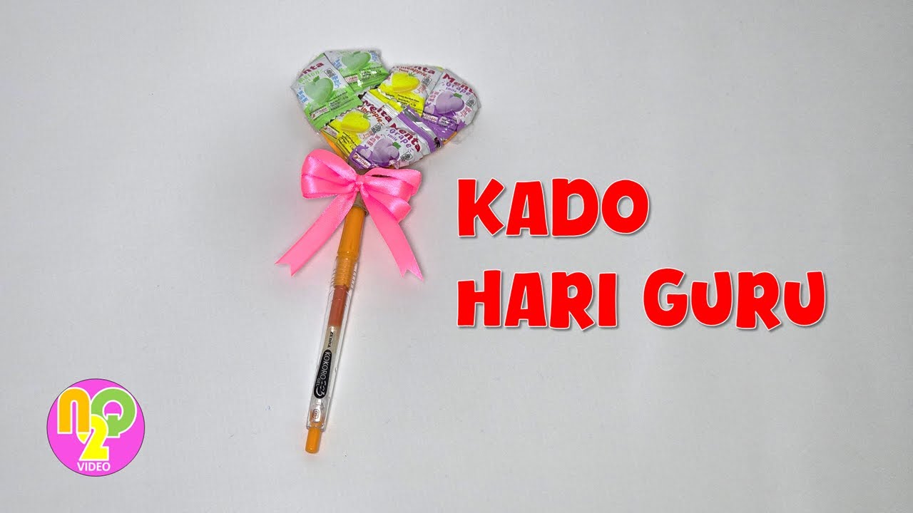 Kado Hari Guru | Cara Membuat Kado Hiasan Permen dan Pena untuk Guru