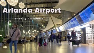 Arlanda Airport ,Sweden # Sky city to Terminal 5 Walk.
