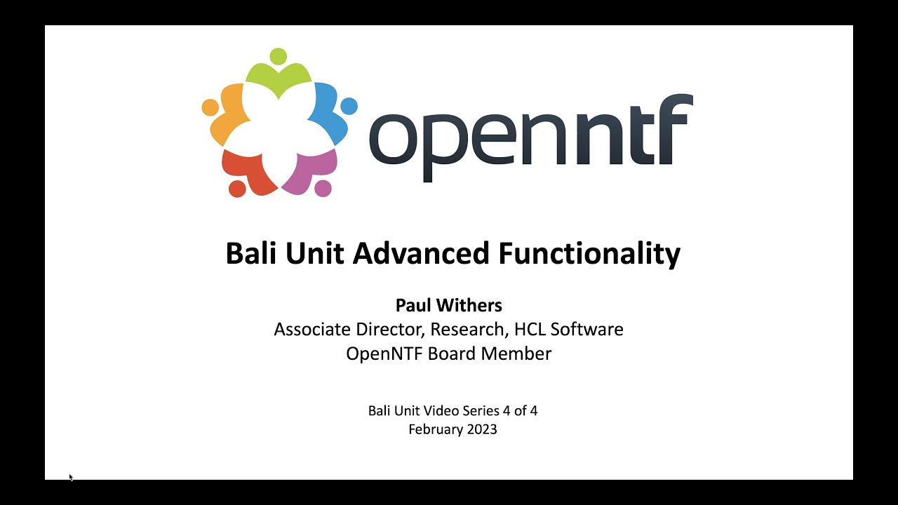 Bali Unit Advanced Functionality (Bali Unit video series 4 of 4)