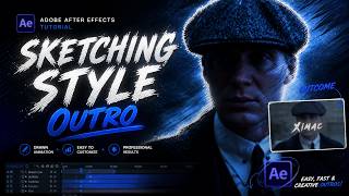 " Sketching Style " Outro For Your Edits | After Effects Tutorial | XimadAe