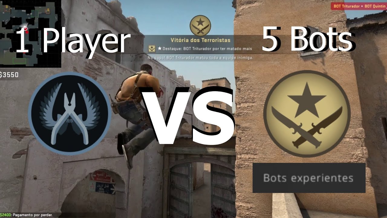 Player Vs Time de bots experientes | CS: GO - YouTube