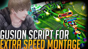 GUSION SCRIPT FOR MORE SPEED? |  Outplay, Tower Dive, Fast Combo |  GUSION MONTAGE | Mobile Legends