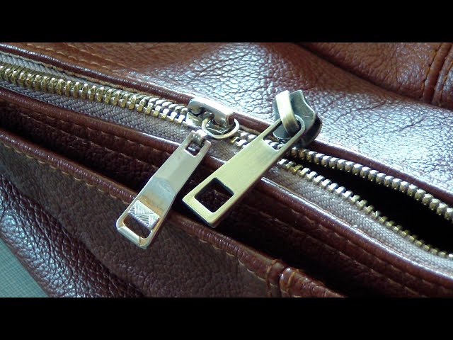 Broken Leather Zipper Pull on Louis Vuitton