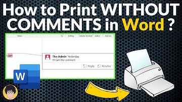 Print WITHOUT COMMENTS in Word    #howto