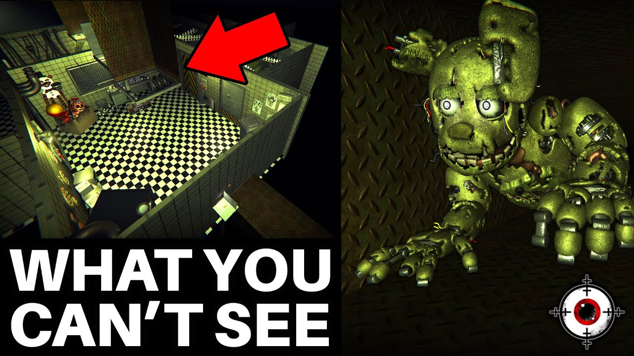 Fnaf 1 layout and All Cams ( Brightened )