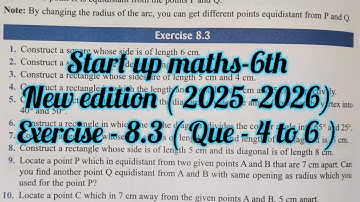 Viva education start up mathematics class 6 ex 8.3 | start up maths 6th ex8.3| practical geometry